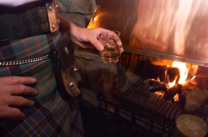 Whisky tasting by the fire